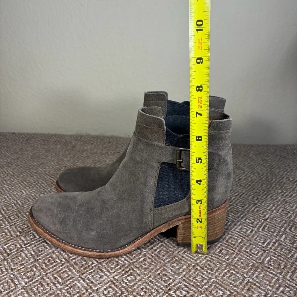 Alberto Fermani Gray Suede Ankle Boots Sz 7.5 Womens Western Casual Preppy